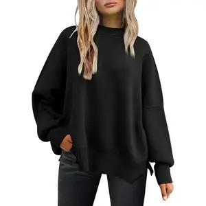 유행 유럽과 미국 여성 라운드 넥 박쥐 슬리브 스웨터 다양한 스타일