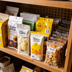 Kantung berdiri kualitas makanan mewah PE/2PE/BOPP dengan kunci ritsleting dan pegangan dapat ditutup kembali untuk jeli susu penyimpanan makanan lainnya - Product Image 6