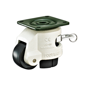 60F Industrial Nylon Footmaster Rodízio Rodas Com Alça Altura Ajustável Rodízios Leverling Rodas - Product Image 1