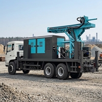 Machine de forage de puits sur camion 200m 400m 600m 800m, appareil de forage hydraulique pour puits d'eau