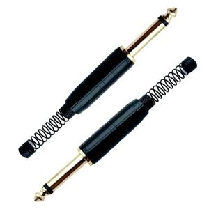 Conector de audio mono de 6,35 mm, conector de metal para guitarra, bajo, cable de instrumento, conector de audio negro - Product Image 2