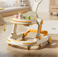 Trotteur Pliant Évolutif pour Bébé avec Lumières Musicales, Siège et Roues – Jouet Éducatif pour Enfants