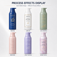 Bouteille en PET de 500 ml avec pompe à mousse, étiquetage, impression à chaud, shampooing, savon pour les mains, nettoyant pour le visage, savon pour les mains pour enfants, emballage personnalisé