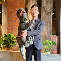 Marionnette de dinosaure réaliste en métal pour les petites mains – Utilisation intérieure/extérieure pour centres commerciaux et parcs d'aventure