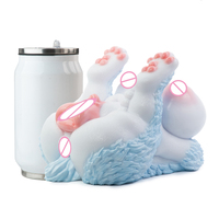 Poupée sexuelle en silicone Blue Fox avec seins réalistes, poche vaginale fantaisie et trous anaux serrés, idéale pour les débutants.