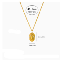 Collar de Acero Inoxidable con Diseño de Cáncer para Hombre y Mujer, Estilo Étnico, Collar para Parejas, Accesorios Transfronterizos