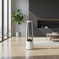 Ventilateur tour numérique de luxe modèle 2026, design sans pales, télécommande, électrique, oscillant, faible bruit, économe en énergie pour hôtels