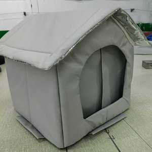 All-season buitenverblijf voor huisdieren, modern, warm, waterdicht, afgesloten huis voor zwerfkatten en -honden, stevig patroon, winterbestendig, kartonnen verpakking - Product Image 1
