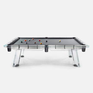 Tavolo da <span class=keywords><strong>Biliardo</strong></span> in Vetro Cristallo Stile Francese con Piano in Ardesia, <span class=keywords><strong>Dimensioni</strong></span> Standard per Sala Giochi Privata - Product Image 1