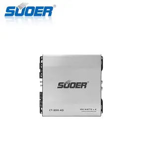 Suoer CT-300.4D-U 1000 와트 자동차 오디오 12v 4 채널 전체 범위 자동차 앰프 클래스 d 4 채널 클래스 D 자동차 앰프