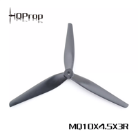 Hélice HQ Prop noire 1045 à trois pales, 10x4.5x3, lame de rotor en nylon carbone, moyeu de 18,5 mm pour moteur 3110, drone Cinelifter UAV