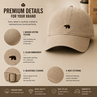 Gorra de Béisbol de Algodón Suave con Logotipo de Marca Personalizado Bordado, Gorra de Perfil Bajo Sin Estructura para Uniforme de Hotel o Cafetería