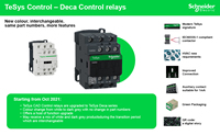 Contacteur relais de commande CAD50MD, bobine 220V, contact 10 A, 690V DC, 5 pôles, NO, série TeSyS CA