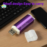 Lector de Tarjetas USB Multifuncional Colorido, Mini Adaptador Portátil para Tarjetas TF/SD/MS/M2 para Computadoras y Laptops/USB2.0 de Alta Velocidad 480Mbps