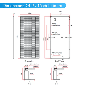 แผงพลังงานแสงอาทิตย์540W <span class=keywords><strong>550W</strong></span> 555W ระดับ1 Tina - Product Image 5