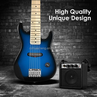 HUASHENG High Gloss 30 Inch Electric Guitar Musical Instrument OEM ODM Electric Guitar for Kids