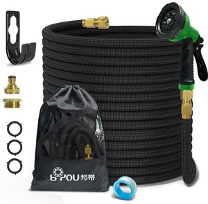Manguera de Agua Negra de Alto Rendimiento, Expandible de 3/4'', 100 pies, Anti-UV, Anti-Corrosión, para Autos, Jardinería y Césped - Product Image 1
