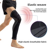 En gros, Manchon de compression tricoté très élastique pour mollet et genou, avec soutien long pour le genou et la jambe