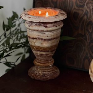 Vase en travertin 100 % naturel de style médiéval, fait main, pour arrangements floraux artistiques, idéal pour villas et appartements – Nouvelle collection ! - Product Image 4