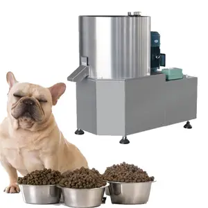 Mesin pembuat makanan anjing mesin pelet makanan hewan peliharaan mesin pembuat makanan hewan peliharaan ekstruder sekrup ganda