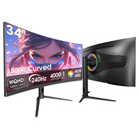 Moniteur de jeu LED incurvé 34 pouces 4K 240Hz 1ms, écran large pour ordinateur, idéal pour le jeu, le bureau et les entreprises – Neuf, en gros, directement de l'usine OEM