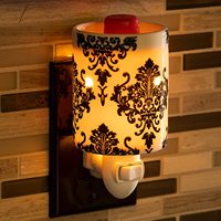 Diffuseur électrique mural en céramique pour cire fondue, bougies et huiles essentielles, avec veilleuse intégrée, fait main, parfum d'ambiance intense