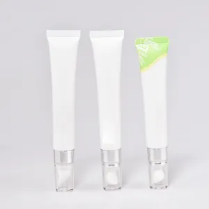 Eco amigável vazio personalizado tubo plástico com cabeça cerâmica massagem cosméticos tubo fabricantes