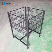 Table/Comptoir Promotionnel Pliable pour Supermarché, Présentoir en Plastique Pratique et Flexible
