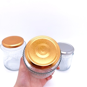 Bình Đựng Thực Phẩm Thủy Tinh Trong Suốt Thiết Kế Dập Nổi 200Ml 280Ml 380Ml Có Vít Nắp Kim Loại - Product Image 4