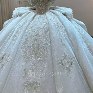 Vestido de novia de primera calidad para novia, vestido de baile personalizado, vestidos de novia de encaje con apliques de cuentas, vestido de novia Lsjj13 - Product Image 6