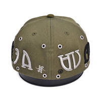 Casquette Snapback Industrielle Punk en Métal avec Œillets, Personnalisée, en Coton Épais, Visière Plate, Style Vintage Streetwear, Gorras, OEM
