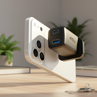 Cargador Superrápido KYT de 45W con Enchufe UK, USB-C PD 3.0, Protección OTP/OVP para Teléfonos y Laptops