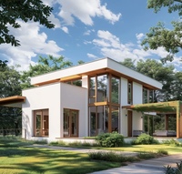 Villa moderne de luxe à deux étages Installation rapide Structure en acier Maison préfabriquée à cadre en A Conteneur triangulaire Design Style Luxe