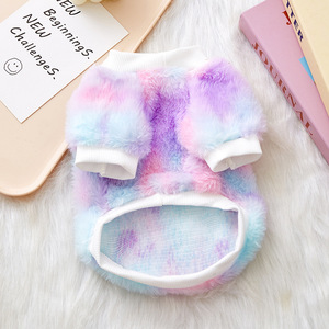 2025 Sonbahar Kış Yeni Labubu W2406 Tie-Dye Sweatshirt Küçük ve Orta Boy Köpekler İçin Evcil Hayvan Giysisi Stokta Toptan - Product Image 3