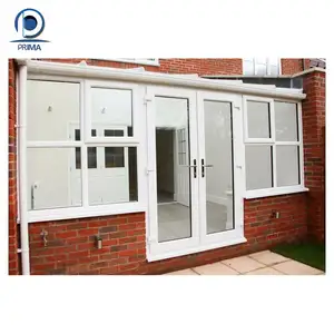 Prima Wholesaler Aluminum Alloy Building Material Open Outside Double Glazed Glass Large Size French Style Design UPVC Doors