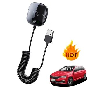 Wholesale 2 in 1 Mini small FM transmitter & Car MP3 Lossless Music Player Handsfree Car Kit Car Audio Music Receiver AUX output