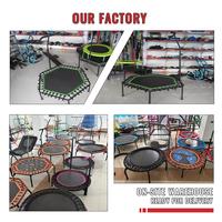 Venta Directa de Fábrica, Mini Trampolín de Gimnasia para Interiores, de Acero y PP, con Barandilla Ajustable
