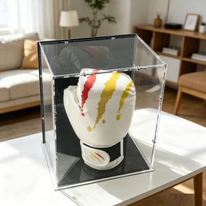 New Arrival Premium Clear Acrylic Boxing Glove <b>Display</b> <b>Case</b> Custom Logo for Home Collection <b>Display</b> - Product Image 2