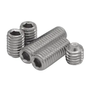 304 316 Stainless Steel M1.6 - M24 DIN 916 Socket Set Screws With Cup Point