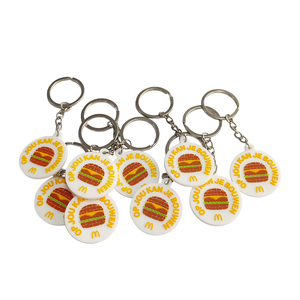 Porte-clés <span class=keywords><strong>en</strong></span> PVC souple personnalisé avec design de hamburger, porte-clés <span class=keywords><strong>en</strong></span> caoutchouc <span class=keywords><strong>3D</strong></span> <span class=keywords><strong>en</strong></span> relief pour <span class=keywords><strong>les</strong></span> cadeaux promotionnels des restaurants de restauration rapide - Product Image 2
