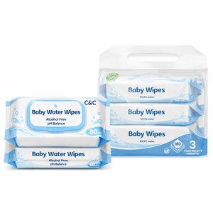 Natürliche Pflege Sensitiv Flip-Top-Packungen Wasserbasierte Hypoallergene Unparfümierte Baby-Feuchttücher - Product Image 2