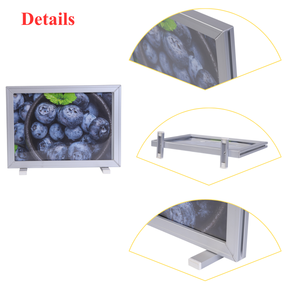 Cadre d'affichage double face à ouverture latérale en aluminium, design de bureau, taille personnalisable disponible pour les magasins de détail et les espaces de bureau - Product Image 5