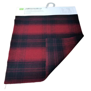 Tissu de laine à carreaux simple face de style printemps à la mode pour les vestes des femmes et des garçons sergé tissé doux avec du fil de laine - Product Image 5