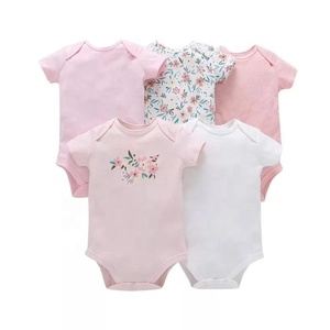 Set di Cinque Pezzi per Neonati, Tutine Estive in Cotone, Body a Maniche Corte per Bambini e Bambine - Product Image 1