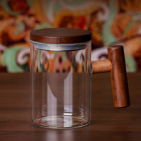 Coffret Cadeau Thé Artistique Musée de Dunhuang – Tasse en Verre Borosilicate avec Poignée en Bois, Sachets de Thé à la Peau d'Abricot – Souvenir Promotionnel d'Entreprise