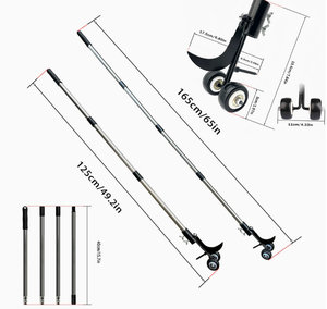 Gancio per diserbo tra i fessure del <span class=keywords><strong>giardino</strong></span> con asta di collegamento, Diserbatrice a rullo per spazi stretti con asta staccabile in acciaio inossidabile - Product Image 3