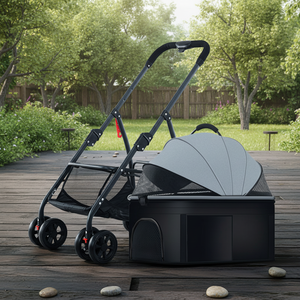 Chariot de voyage portable <span class=keywords><strong>pour</strong></span> l'extérieur, <span class=keywords><strong>poussette</strong></span> <span class=keywords><strong>pour</strong></span> chat, <span class=keywords><strong>petit</strong></span> <span class=keywords><strong>chien</strong></span> - Product Image 1