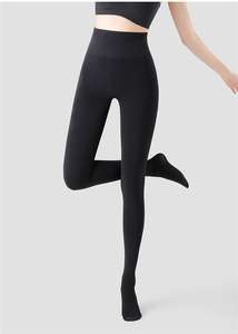 Leggings altos para mujer con ligera presión para mostrar adelgazamiento <span class=keywords><strong>sin</strong></span> perder presión en la entrepierna pantimedias - Product Image 6