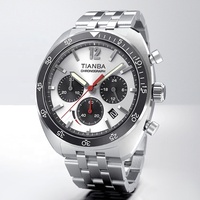 Haute qualité personnalisé faible quantité minimale de commande 316l en acier inoxydable dôme saphir plongeur plongée solaire L'océan Maître montre Chronographe sport à vendre