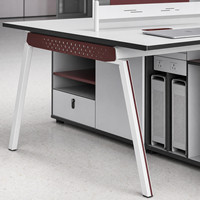 Bureau de travail moderne et écologique pour deux personnes, en bois durable, modulaire, pour ordinateur, mobilier de bureau commercial, vente en gros